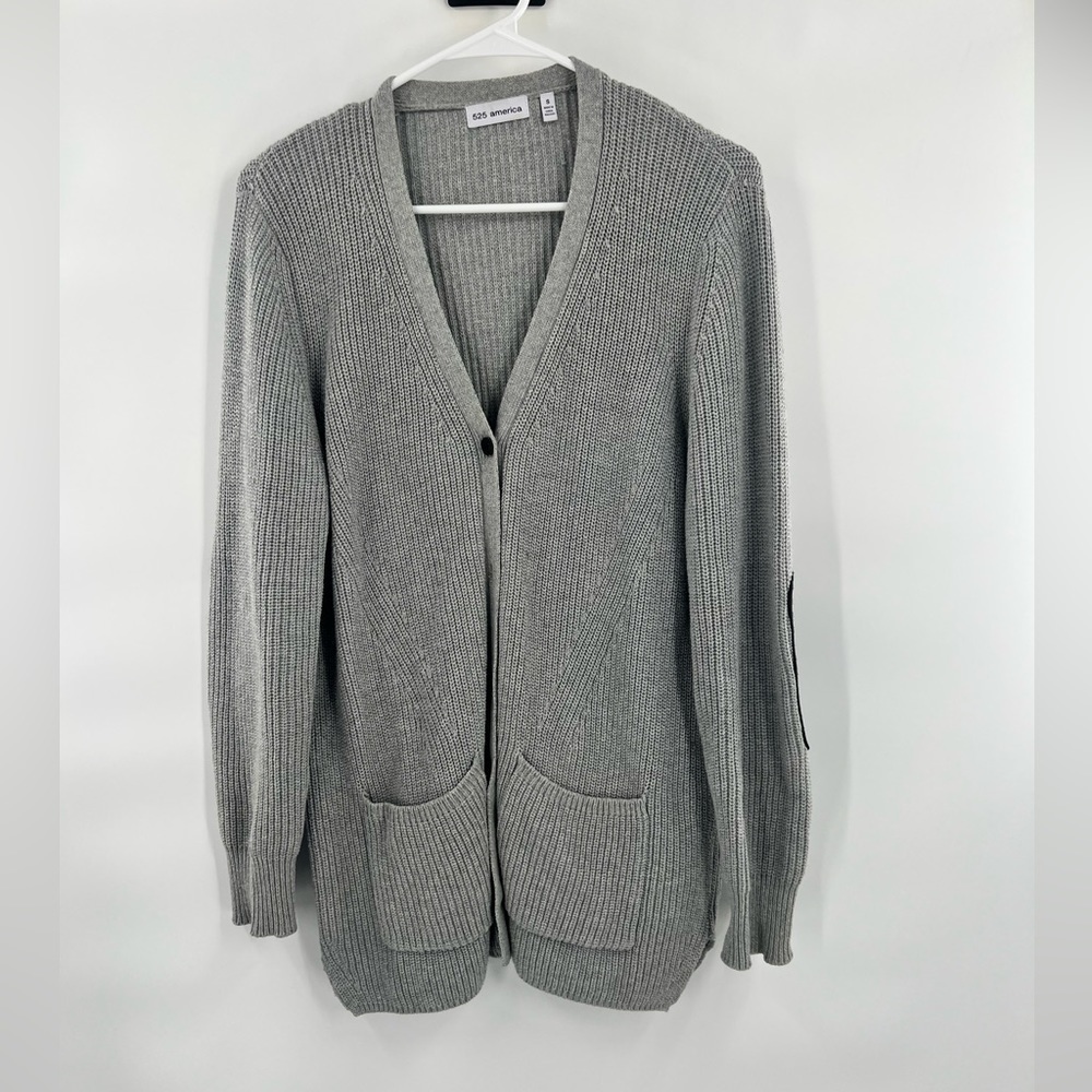 525 America grey cardigan sweater size S
